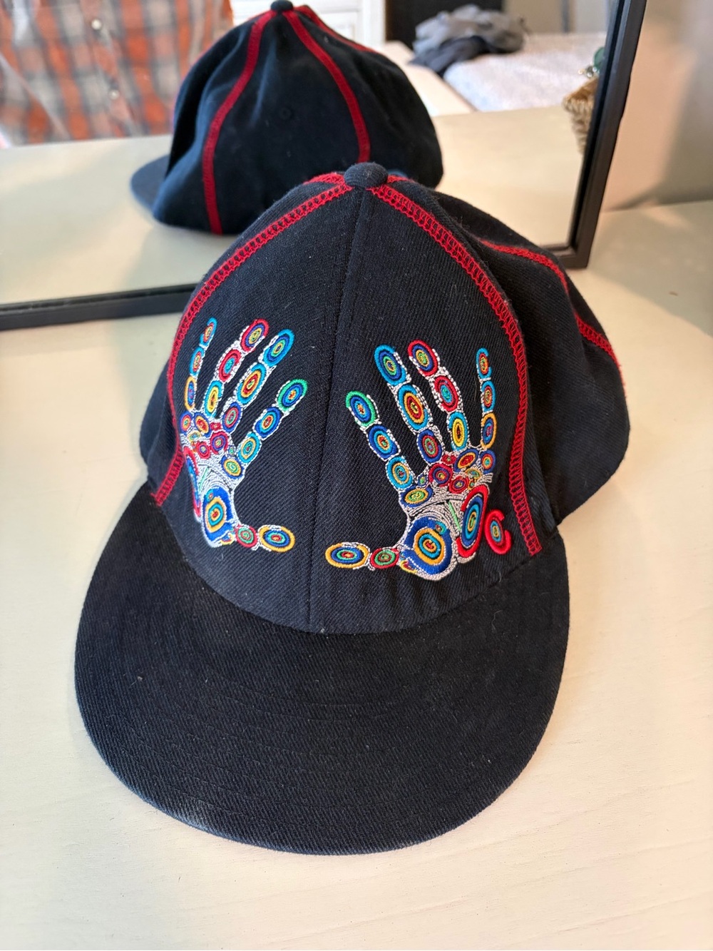 Vintage Y2K COOGI x American Needle Black Fitted Hat Size 7 3/4